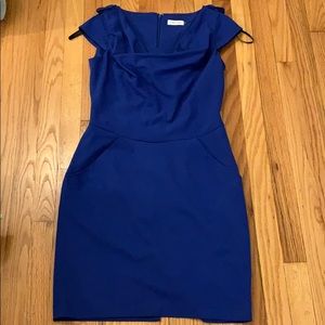 Blue Calvin Klein midi dress